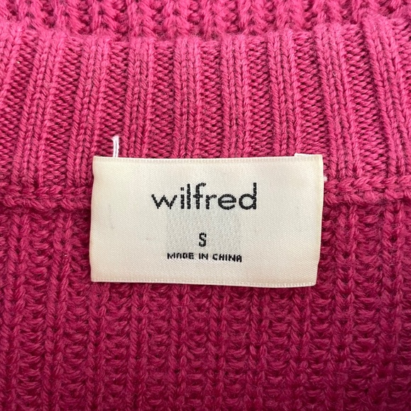 Wilfred Sardou Hot Pink Scalloped Sweater - Picture 3 of 3